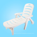 Best Popular Beach Sun Chair with Wheels,Swimming Pool Chaise Lounge,Plastic Beach Lounge Chairs